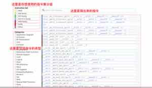 Intel Intrinsics Guide 的界面可按 ISA、数据类型与操作检索 intrinsic,并查看所需头文件、指令对应关系和语义。