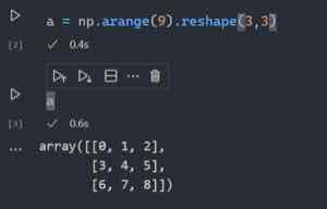arange 与 reshape 展示同一组连续元素可按不同形状解释。数组的 shape、stride 和连续方向决定广播、切片与底层访问是否符合预期。